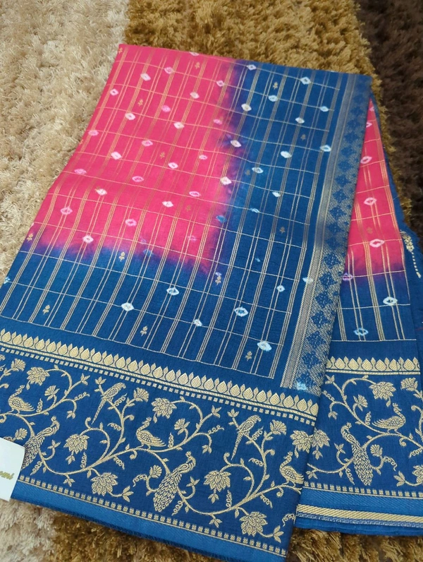 Pure Beheras Tissues Weaving  - pink