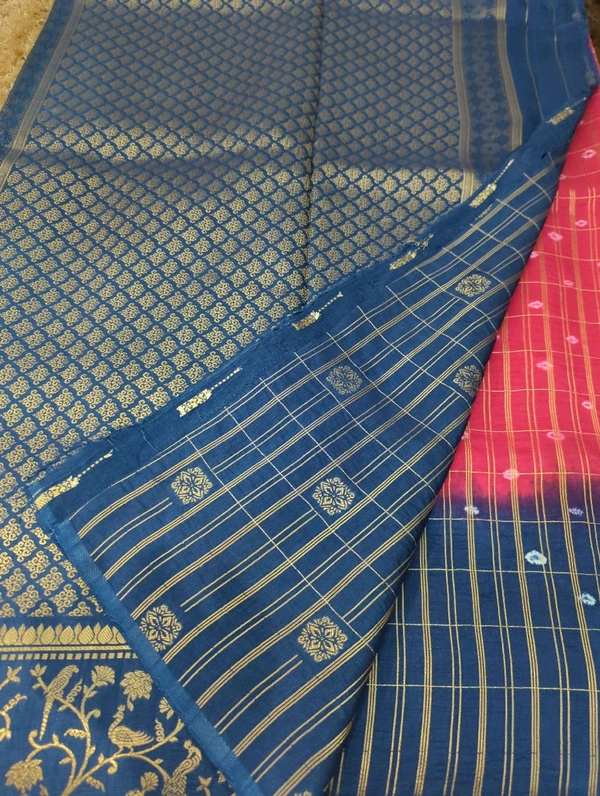 Pure Beheras Tissues Weaving  - pink