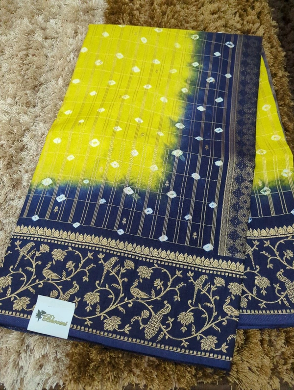 Pure Beheras Tissues Weaving  - Yellow