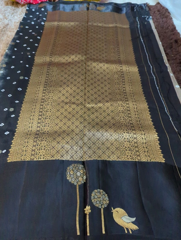 Pure Tusser RAW Mango  - Gray