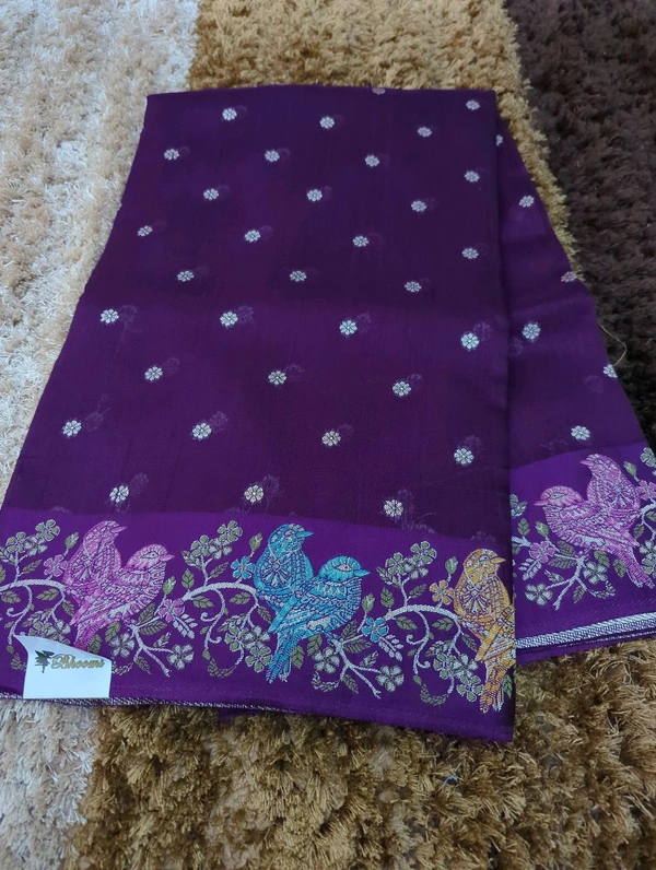 Pure Tusser Georgette  - Pigment Indigo