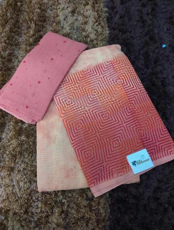 Pure Cotton Kota - orange 11