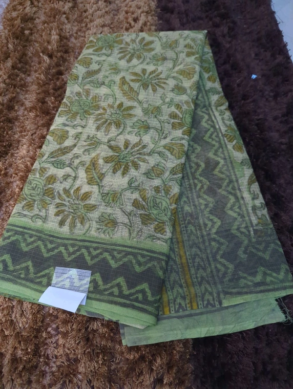 Pure Cotton Kota Bagru Print  - Mint Green