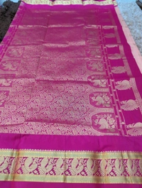 Pure Handloom Narayanpet Pattu  - Sundown