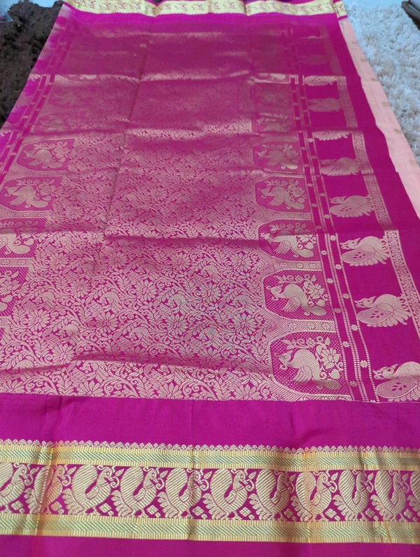Pure Handloom Narayanpet Pattu  - Sundown