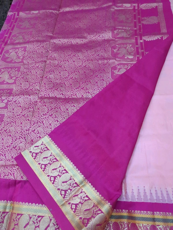 Pure Handloom Narayanpet Pattu  - Sundown