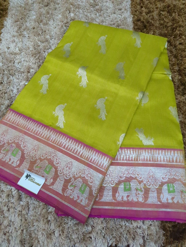 Pure Venkatagiri Pattu - Olive