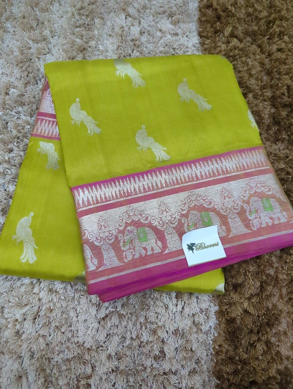 Pure Venkatagiri Pattu - Olive