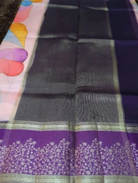 Pure Tussar Raw Mongo  - Purple