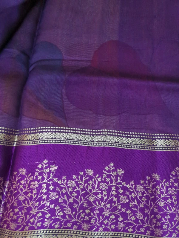 Pure Tussar Raw Mongo  - Purple