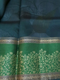 Pure Tussar Raw Mongo  - green