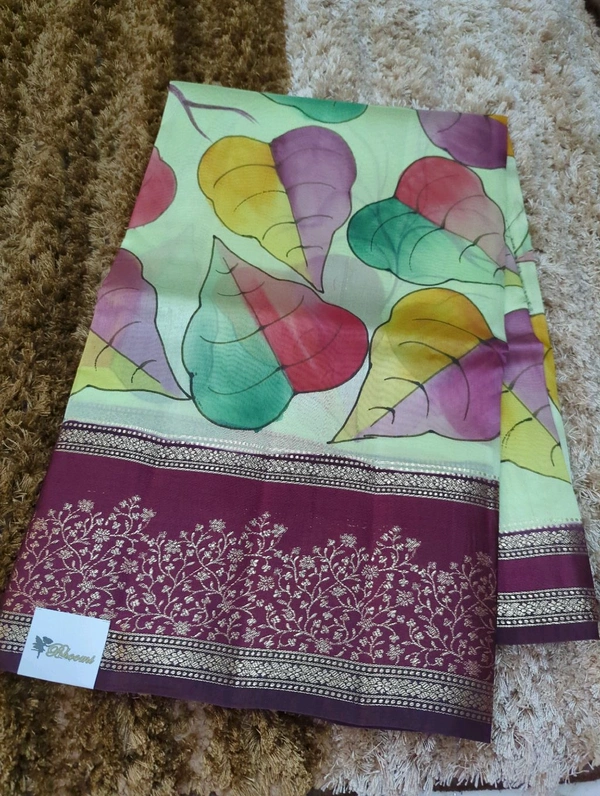 Pure Tussar Raw Mongo  - Maroon