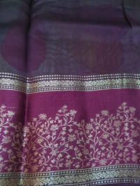 Pure Tussar Raw Mongo  - Maroon