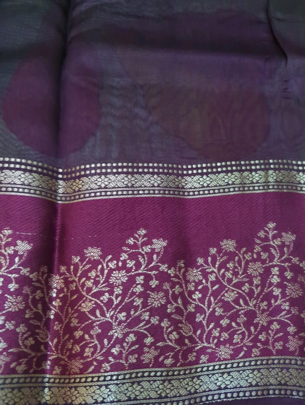 Pure Tussar Raw Mongo  - Maroon