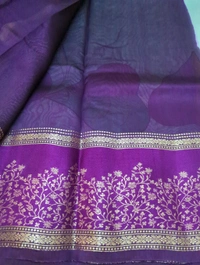 Pure Tussar Raw Mongo  - Cardinal Pink