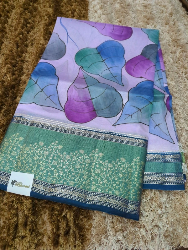 Pure Tussar Raw Mongo  - Teal