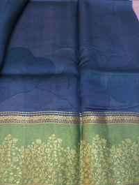 Pure Tussar Raw Mongo  - Teal