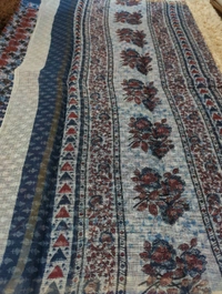 Pure Cotton Kota Black Print  - Blue 1