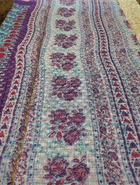 Pure Cotton Kota Black Print  - Electric Violet 2