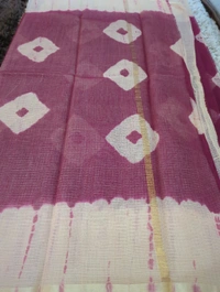 Pure Cotton Kota Black Print  - Maroon 1