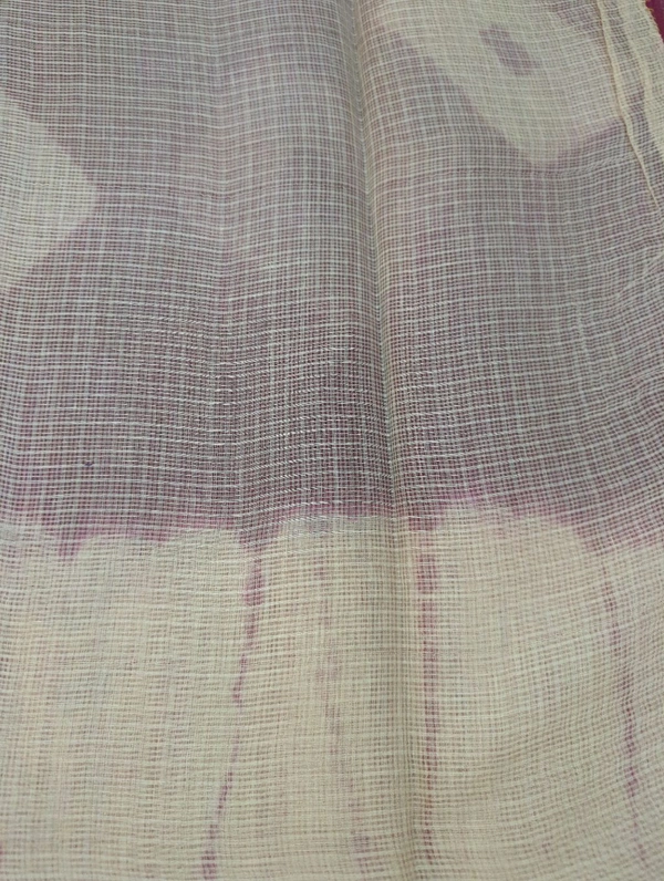 Pure Cotton Kota Black Print  - Maroon 1