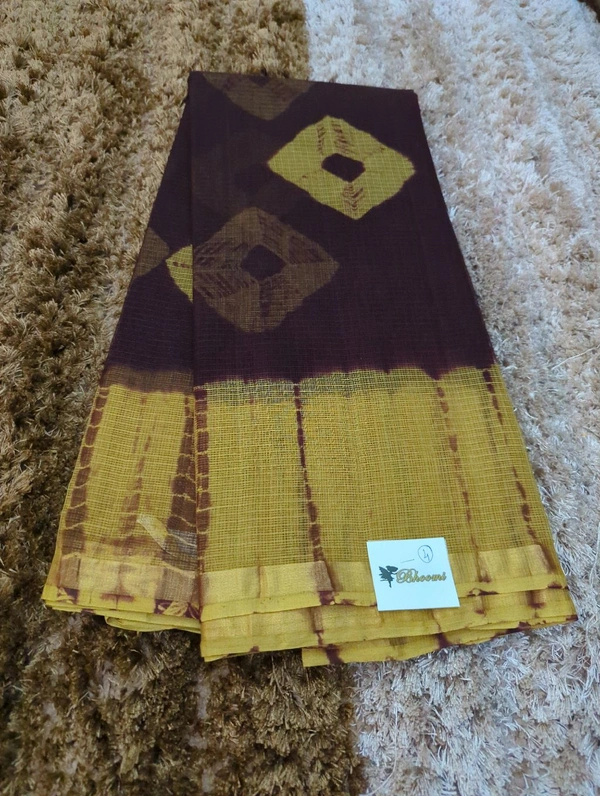 Pure Cotton Kota Black Print  - Morocco Brown 4