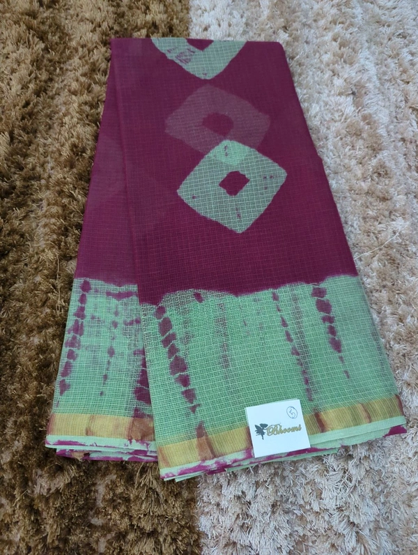 Pure Cotton Kota Black Print  - Purple 5