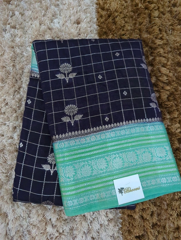 Raw Mango Checks  - Navy Blue