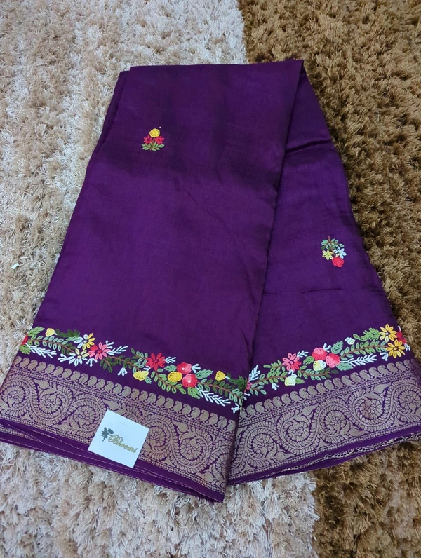 Dola Hand Work - Purple