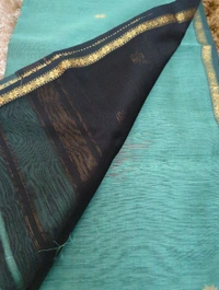 Pure Handloom Maheswari - Jungle Mist