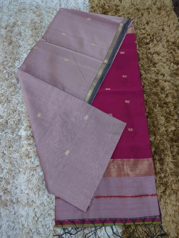 Pure Handloom Maheswari - Pink 3
