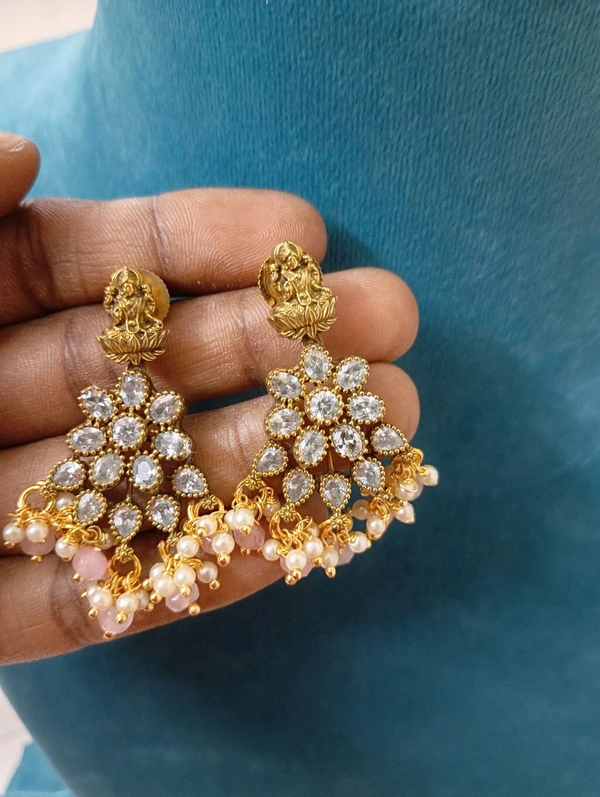 Victorian Earrings  - White