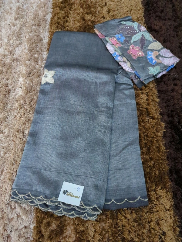 Pure Hand Loom Mangalagiri  With Designer Blouse - Mine Shaft 3