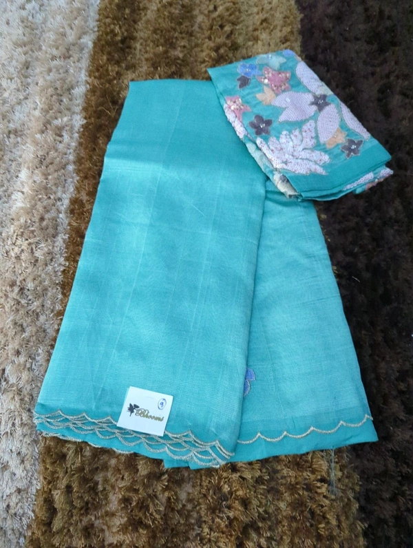 Pure Hand Loom Mangalagiri  With Designer Blouse - Pelorous 8
