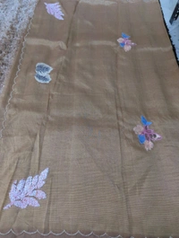 Pure Hand Loom Mangalagiri  With Designer Blouse - Bone 16