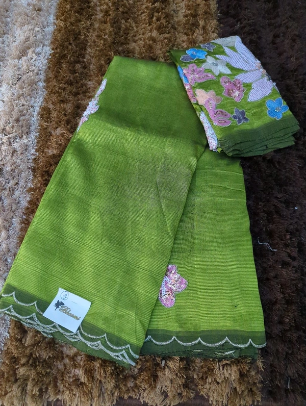 Pure Hand Loom Mangalagiri  With Designer Blouse - Tom Thumb 20