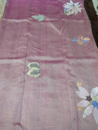 Pure Hand Loom Mangalagiri  With Designer Blouse - Puce 26