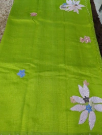Pure Hand Loom Mangalagiri  With Designer Blouse - Green 28