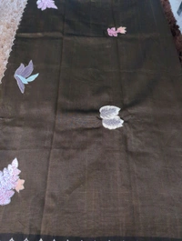 Pure Hand Loom Mangalagiri  With Designer Blouse - Morocco Brown 31