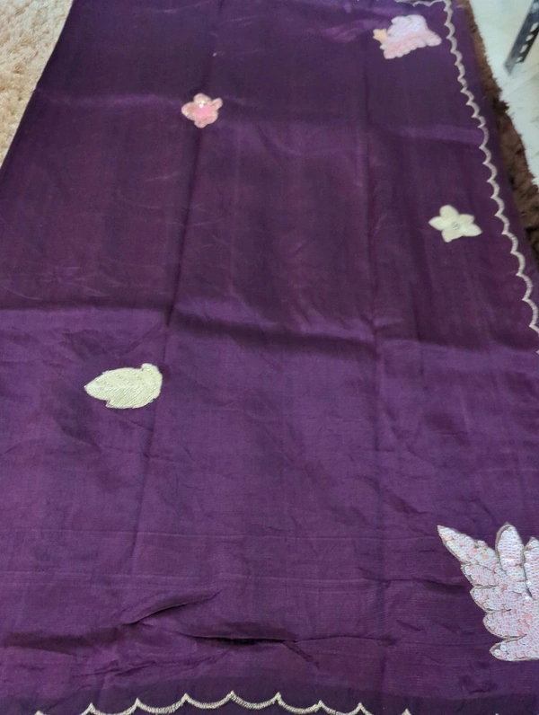 Pure Hand Loom Mangalagiri  With Designer Blouse - Pigment Indigo 32