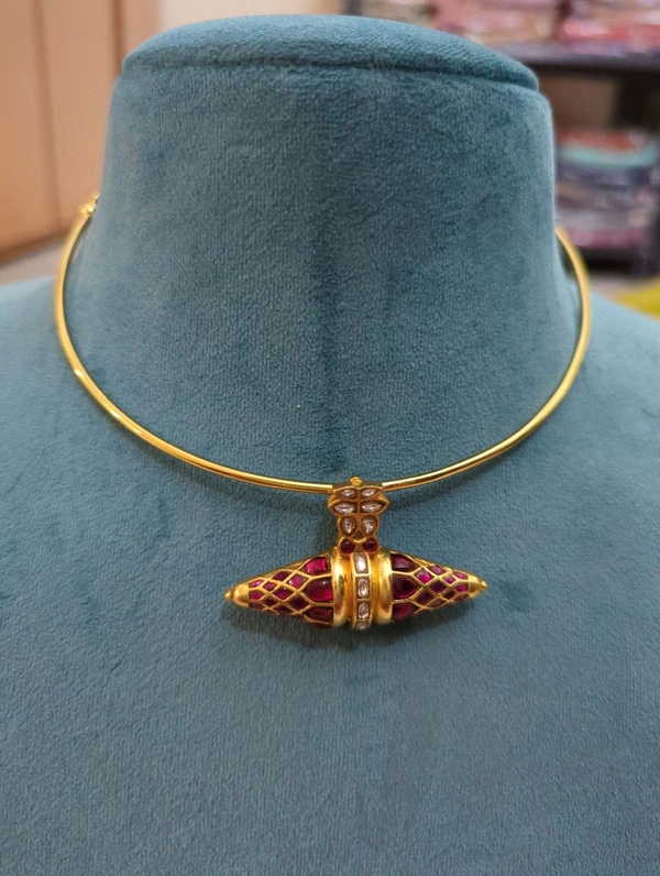 Kante With Jadua Kundan Pendant  - Vz