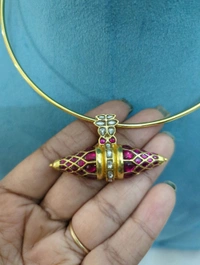 Kante With Jadua Kundan Pendant  - Vz
