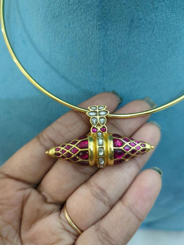 Kante With Jadua Kundan Pendant  - Vz