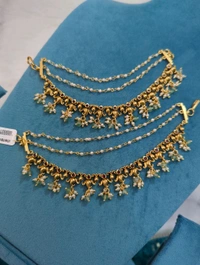 Chepa Swarelu Ear Chains - Vz, green