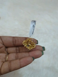 Diamond Replica Pandant With Ear Studs  - Vz, Heliotrope