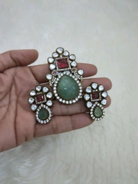 Mossanite Pendent Set  - Vz, Red