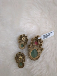 Mossanite Pendent Set  - Vz, Red