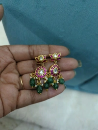 Jadeu Kundan Ear Rings  - Vz