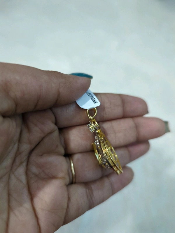 Diamond Copy Pendent With Earrings  - Vz, Pale Canary