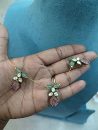 Invisible Chains With Mossanite Pendents - Vz, Pink Lace